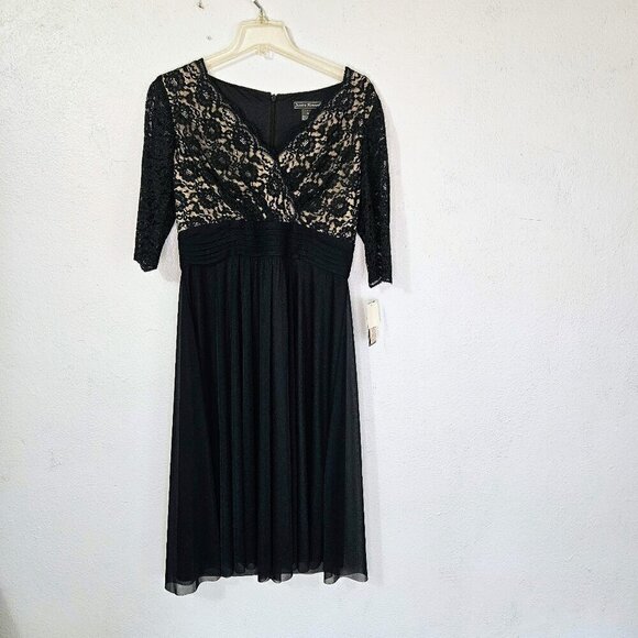 Jessica Howard Black Semi-Formal Special Event A-Line Dress Size 1O - Picture 1 of 9